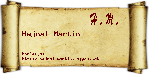 Hajnal Martin névjegykártya