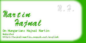 martin hajnal business card